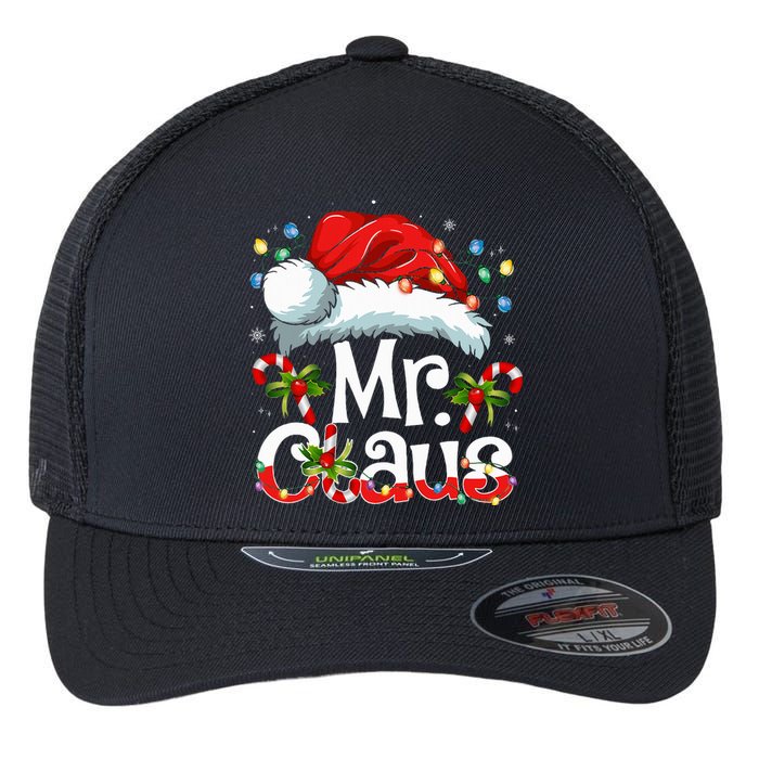 Mr And Mrs Claus Couples Matching Christmas Pajamas Santa Flexfit Unipanel Trucker Cap