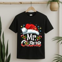 Mr And Mrs Claus Couples Matching Christmas Pajamas Santa T-Shirt