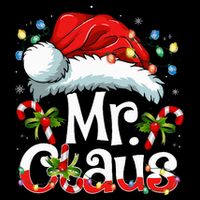 Mr And Mrs Claus Couples Matching Christmas Pajamas Santa T-Shirt