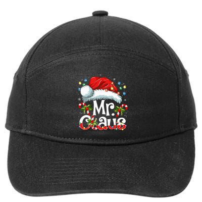 Mr And Mrs Claus Couples Matching Christmas Pajamas Santa 7-Panel Snapback Hat