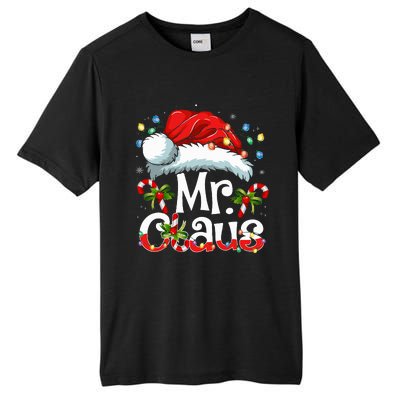 Mr And Mrs Claus Couples Matching Christmas Pajamas Santa Tall Fusion ChromaSoft Performance T-Shirt