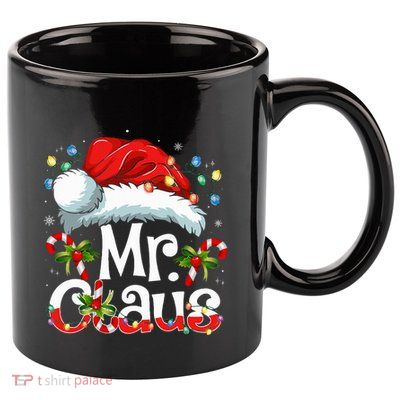 Mr And Mrs Claus Couples Matching Christmas Pajamas Santa 11oz C Handle Ceramic Mug