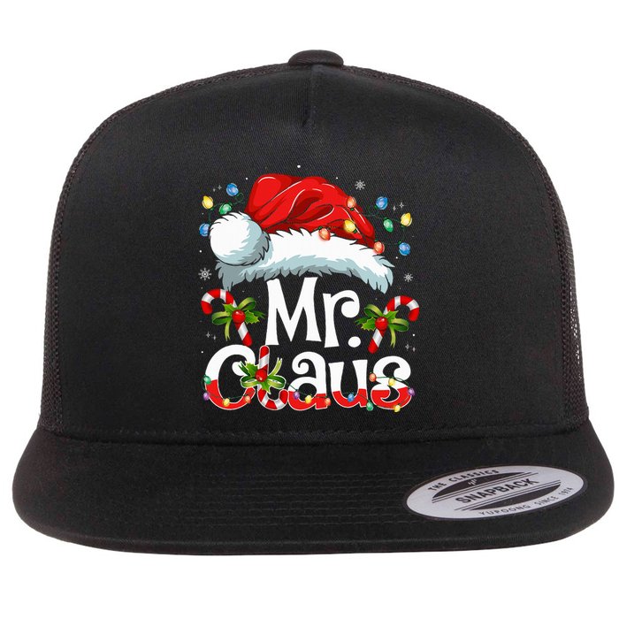 Mr And Mrs Claus Couples Matching Christmas Pajamas Santa Flat Bill Trucker Hat