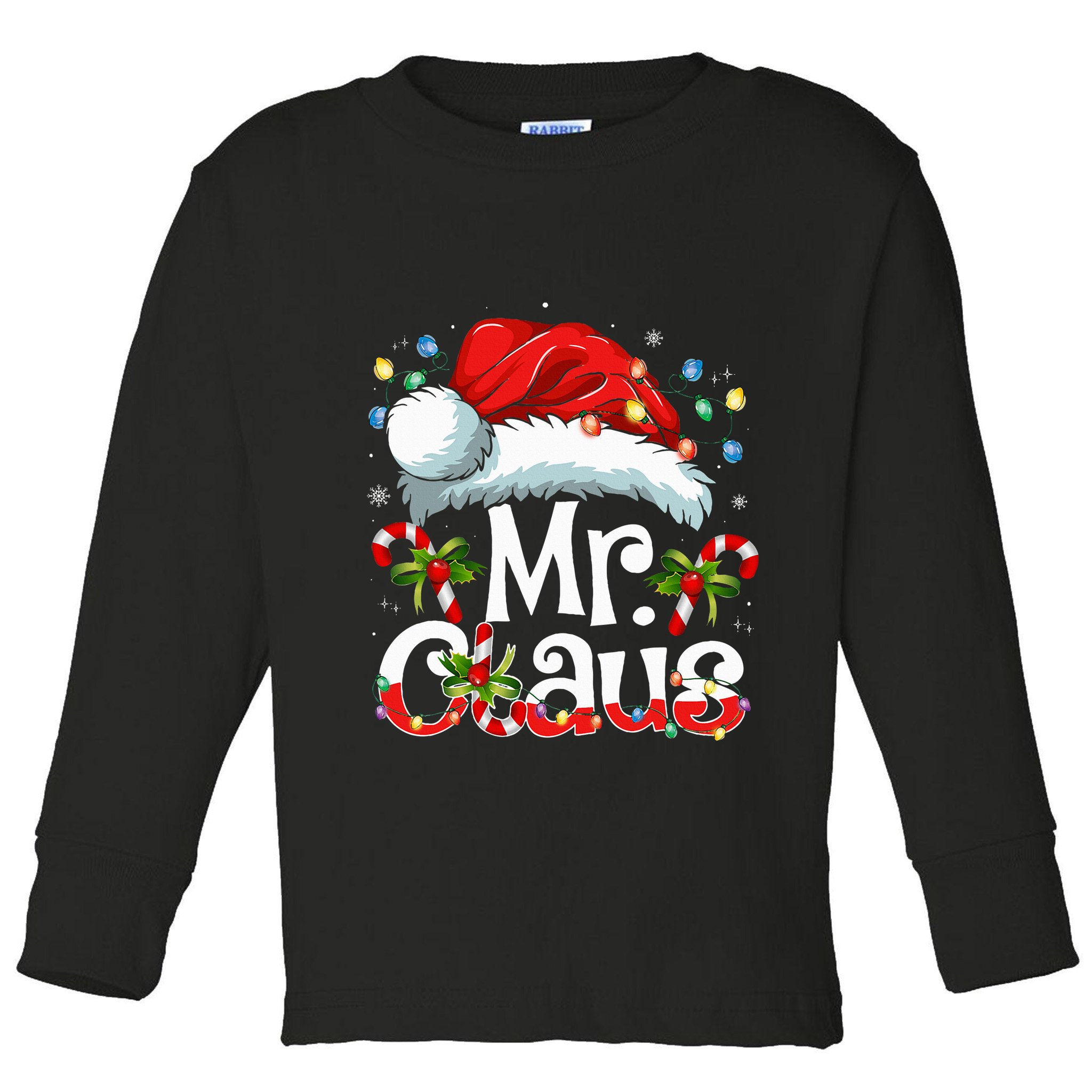 Mr And Mrs Claus Couples Matching Christmas Pajamas Santa Toddler Long Sleeve Shirt