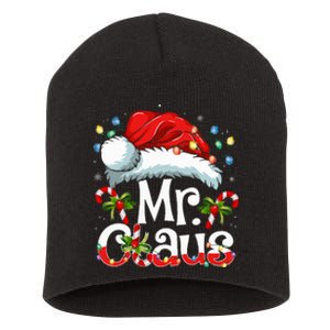 Mr And Mrs Claus Couples Matching Christmas Pajamas Santa Short Acrylic Beanie