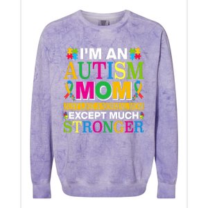 Motivational Autism Mom Colorful Autism Mom Autism Awareness Colorblast Crewneck Sweatshirt