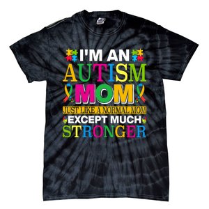 Motivational Autism Mom Colorful Autism Mom Autism Awareness Tie-Dye T-Shirt