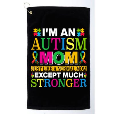 Motivational Autism Mom Colorful Autism Mom Autism Awareness Platinum Collection Golf Towel