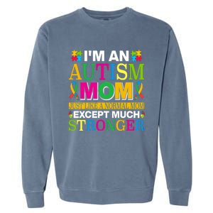 Motivational Autism Mom Colorful Autism Mom Autism Awareness Garment-Dyed Sweatshirt