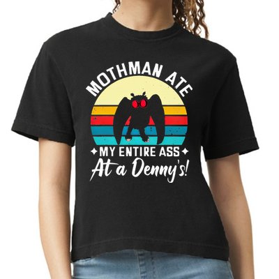 Mothman Ate My Entire Ass Mothman Cryptid Comfort Colors Boxy T-Shirt