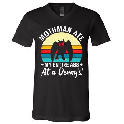 Mothman Ate My Entire Ass Mothman Cryptid V-Neck T-Shirt