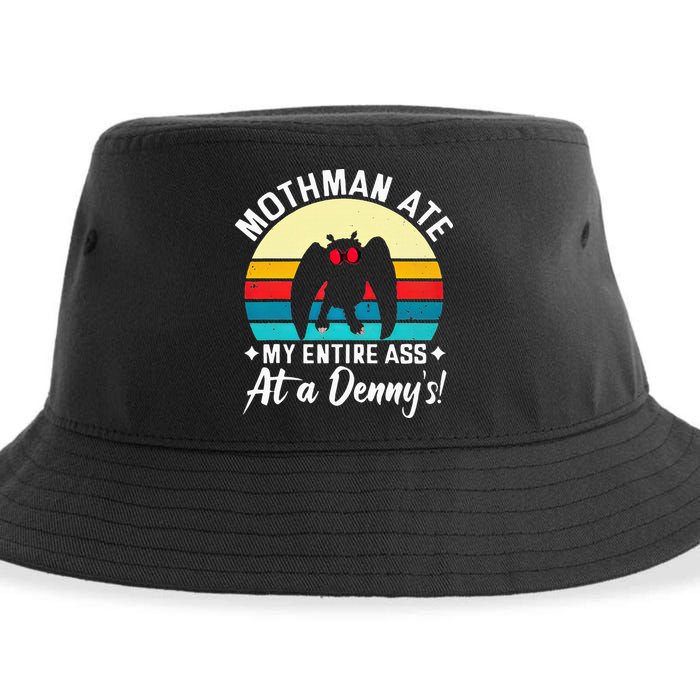 Mothman Ate My Entire Ass Mothman Cryptid Sustainable Bucket Hat