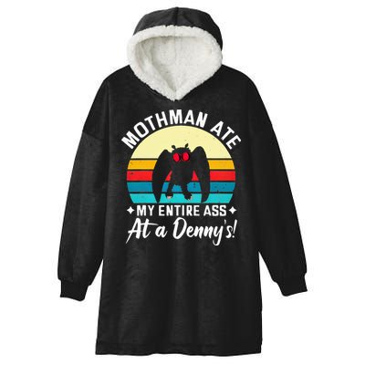 Mothman Ate My Entire Ass Mothman Cryptid Hooded Wearable Blanket