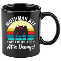 Mothman Ate My Entire Ass Mothman Cryptid 11oz C Handle Ceramic Mug