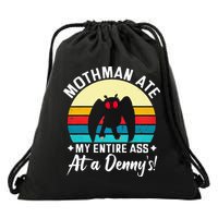 Mothman Ate My Entire Ass Mothman Cryptid Drawstring Bag