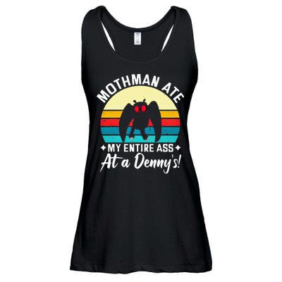 Mothman Ate My Entire Ass Mothman Cryptid Ladies Essential Flowy Tank