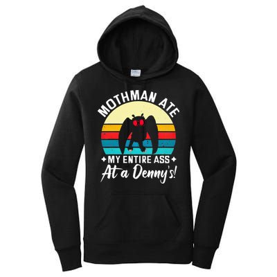 Mothman Ate My Entire Ass Mothman Cryptid Women's Pullover Hoodie