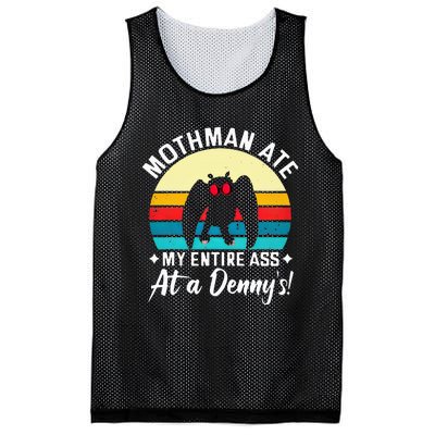 Mothman Ate My Entire Ass Mothman Cryptid Mesh Reversible Basketball Jersey Tank