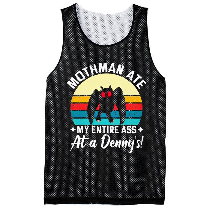 Mothman Ate My Entire Ass Mothman Cryptid Mesh Reversible Basketball Jersey Tank