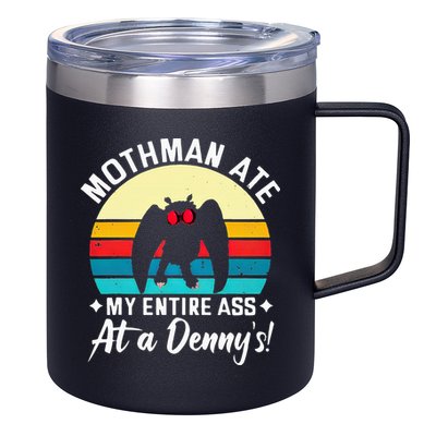 Mothman Ate My Entire Ass Mothman Cryptid 12oz Stainless Steel Coffee Mug