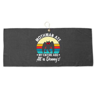 Mothman Ate My Entire Ass Mothman Cryptid Large Microfiber Waffle Golf Towel
