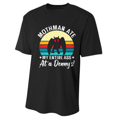 Mothman Ate My Entire Ass Mothman Cryptid Performance Sprint T-Shirt