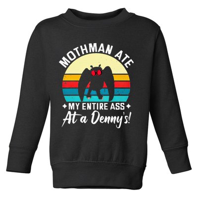 Mothman Ate My Entire Ass Mothman Cryptid Toddler Sweatshirt