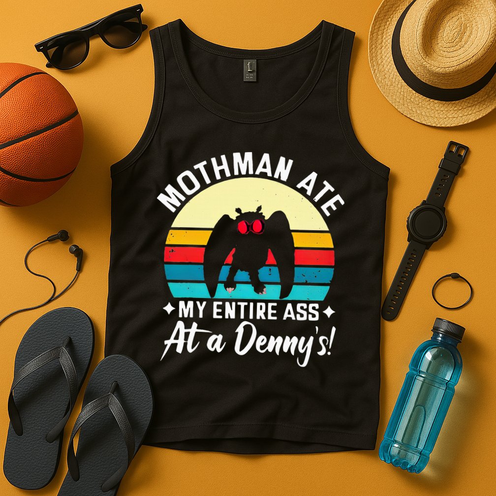 Mothman Ate My Entire Ass Mothman Cryptid Tank Top