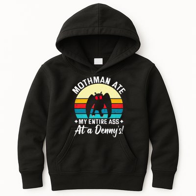 Mothman Ate My Entire Ass Mothman Cryptid Kids Hoodie