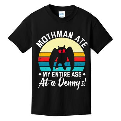 Mothman Ate My Entire Ass Mothman Cryptid Kids T-Shirt
