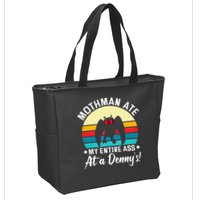 Mothman Ate My Entire Ass Mothman Cryptid Zip Tote Bag
