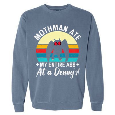 Mothman Ate My Entire Ass Mothman Cryptid Garment-Dyed Sweatshirt