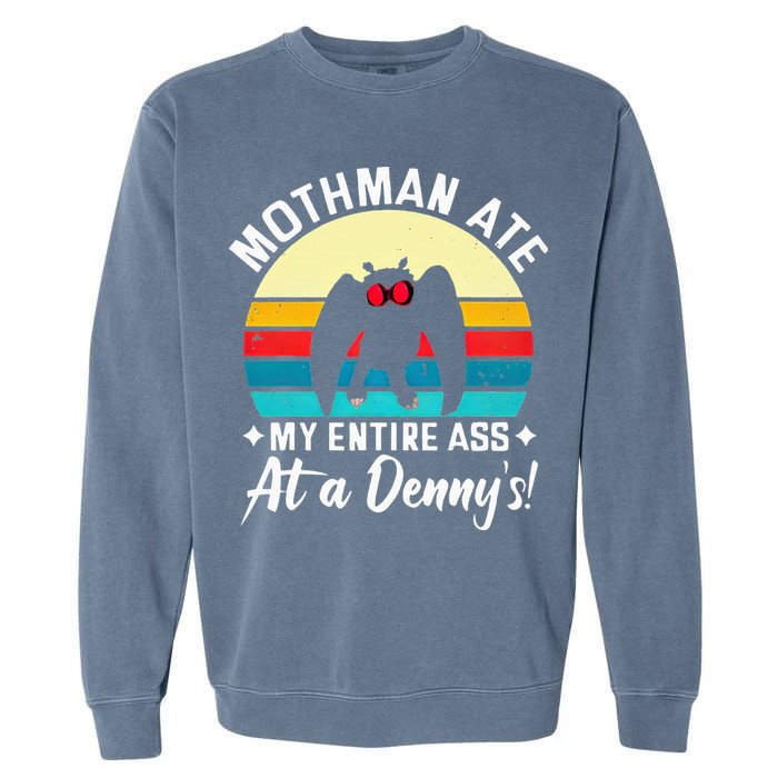 Mothman Ate My Entire Ass Mothman Cryptid Garment-Dyed Sweatshirt