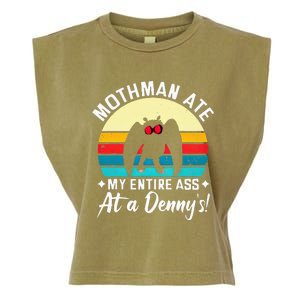 Mothman Ate My Entire Ass Mothman Cryptid Garment-Dyed Women's Muscle Tee