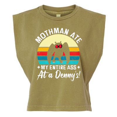 Mothman Ate My Entire Ass Mothman Cryptid Garment-Dyed Women's Muscle Tee