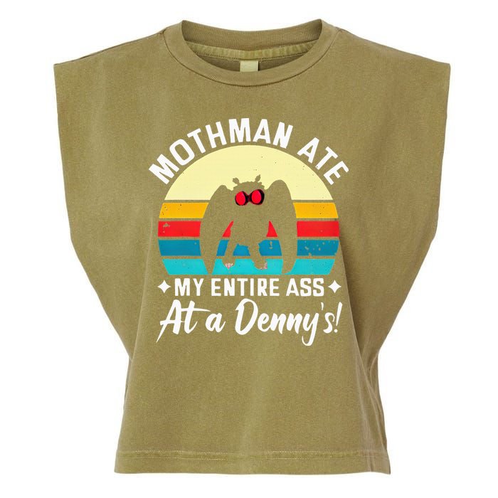 Mothman Ate My Entire Ass Mothman Cryptid Garment-Dyed Women's Muscle Tee
