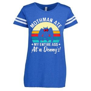 Mothman Ate My Entire Ass Mothman Cryptid Enza Ladies Jersey Football T-Shirt