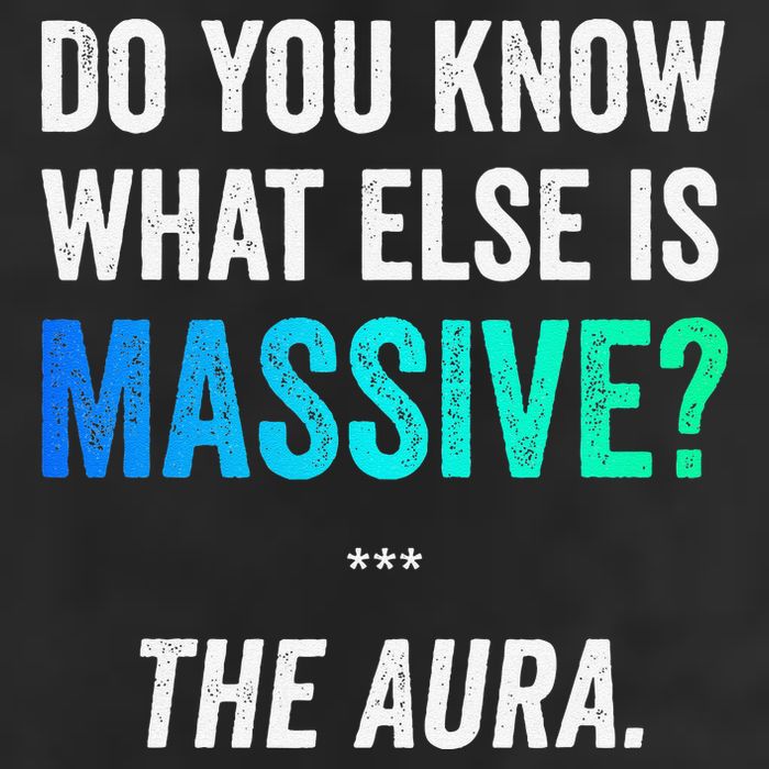 Massive Aura Meme Funny Gen Z Slang Gaming Meme Aura 7 Panel Mesh Trucker Snapback Hat