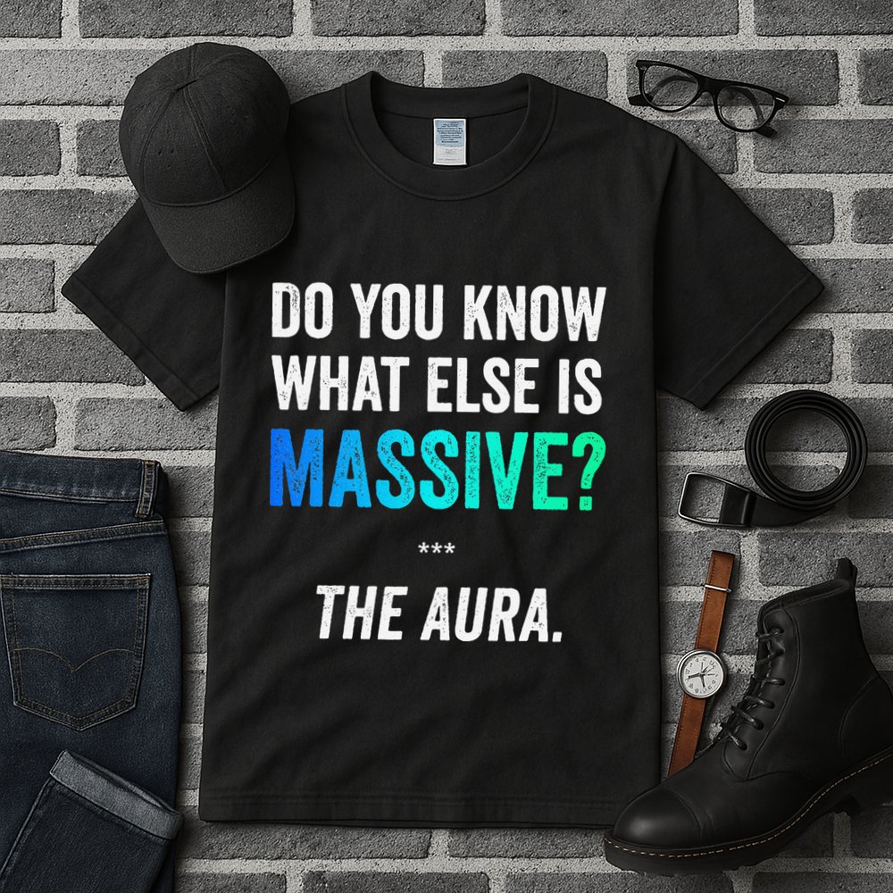Massive Aura Meme Funny Gen Z Slang Gaming Meme Aura Tall T-Shirt