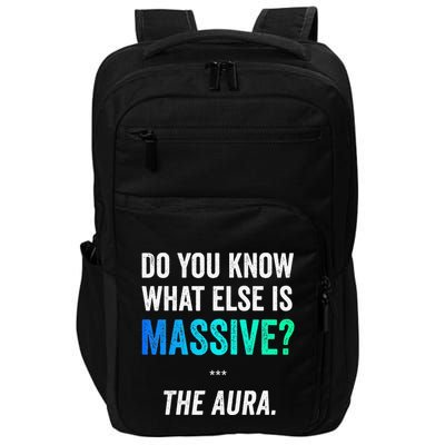 Massive Aura Meme Funny Gen Z Slang Gaming Meme Aura Impact Tech Backpack