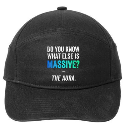 Massive Aura Meme Funny Gen Z Slang Gaming Meme Aura 7-Panel Snapback Hat