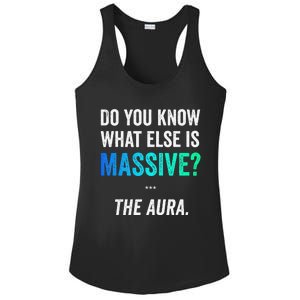 Massive Aura Meme Funny Gen Z Slang Gaming Meme Aura Ladies PosiCharge Competitor Racerback Tank