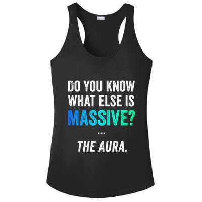 Massive Aura Meme Funny Gen Z Slang Gaming Meme Aura Ladies PosiCharge Competitor Racerback Tank