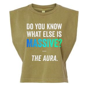 Massive Aura Meme Funny Gen Z Slang Gaming Meme Aura Garment-Dyed Women's Muscle Tee