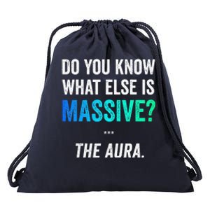 Massive Aura Meme Funny Gen Z Slang Gaming Meme Aura Drawstring Bag