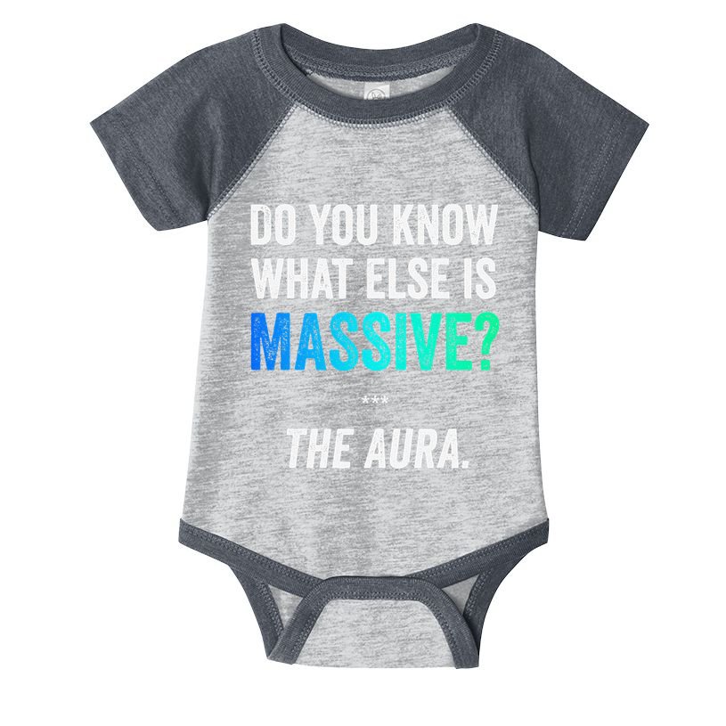 Massive Aura Meme Funny Gen Z Slang Gaming Meme Aura Infant Baby Jersey Bodysuit