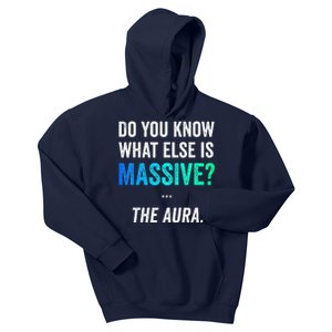 Massive Aura Meme Funny Gen Z Slang Gaming Meme Aura Kids Hoodie