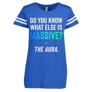 Massive Aura Meme Funny Gen Z Slang Gaming Meme Aura Enza Ladies Jersey Football T-Shirt