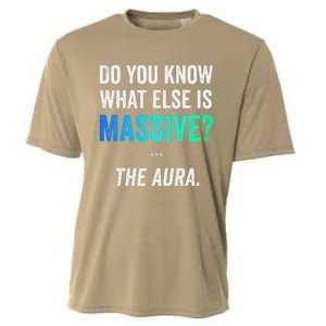 Massive Aura Meme Funny Gen Z Slang Gaming Meme Aura Cooling Performance Crew T-Shirt