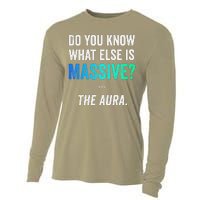 Massive Aura Meme Funny Gen Z Slang Gaming Meme Aura Cooling Performance Long Sleeve Crew